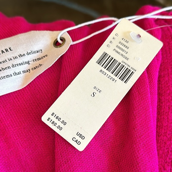 NWT Anthologies Mock Turtleneck Pink/Rose Sweater Dress. Size Small - Picture 6 of 6